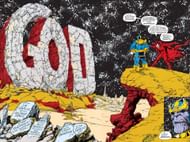 The Mad Titan with the Infinity Gauntlet (Image via Marvel)